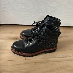 Blondo Black Combat Moto Boots Leather Sz 6 Waterproof